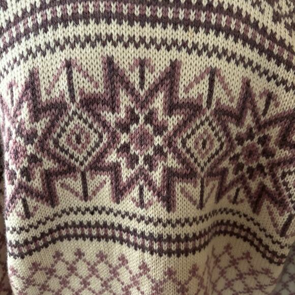 Dale of Norway Purple and Cream Cardigan Sweater - Picture 9 of 12
